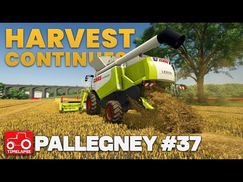 THE HARVEST CONTINUES!! Pallegney FS25 Timelapse Farming Simulator 25 Ep 37