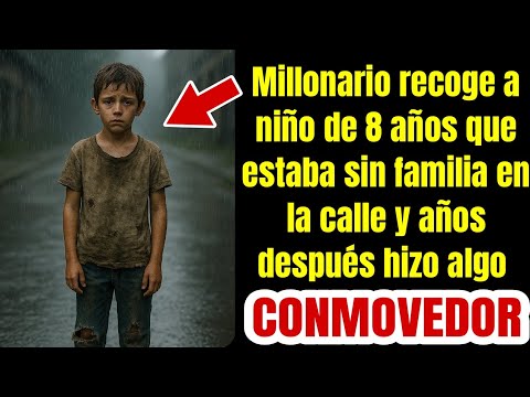 Millonario adota a un niño sin hogar! Años después este salva su vida.