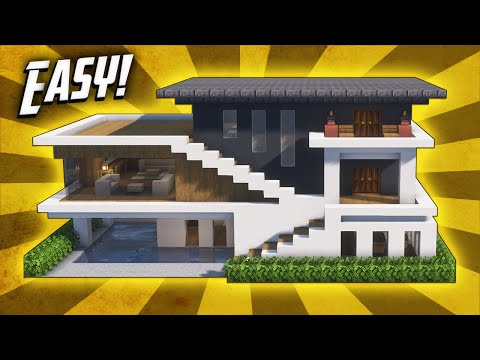 Minecraft: How To Build A Modern Mansion House Tutorial (#49)