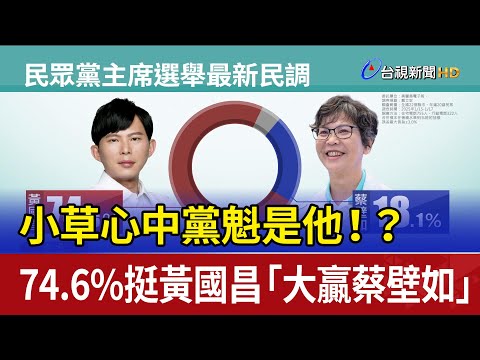 小草心中黨魁是他！？ 74.6%挺黃國昌「大贏蔡壁如」