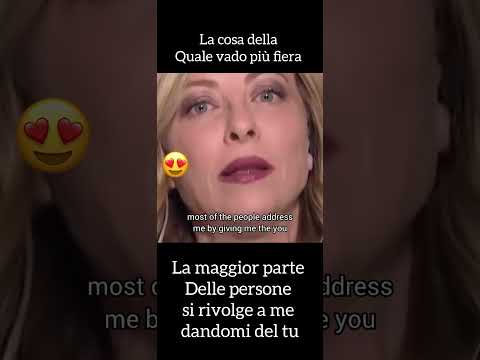 meloni : la cosa che vado piรน fiere che le persone mi chiamino Giorgia e mi diano del tu
