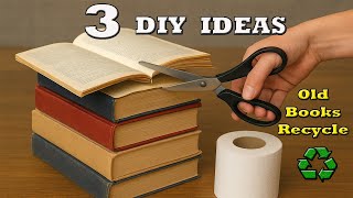3 Amazing DIY Projects Using Old School Books 📚 Creative Recycling Ideas