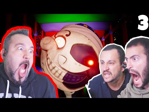 3 kişi DAHA ÇOK KORKUYORUZ ANNE! DEV AY ADAM! | (Five Nights at Freddy's: Security Breach) BÖLÜM #3