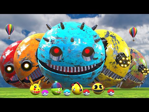 Scary Pacman vs Cartoon Cat vs Robot Pacman vs Ms Pacman vs Monster Pacman Best Adventures Xx10