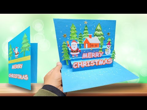 DIY Christmas greeting card / 3D Christmas greeting card making ideas / handmade Christmas card