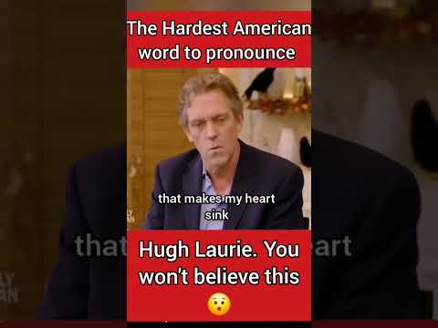 The Hardest word in an American accent?🇺🇸 Hugh Laurie surprises us 😯