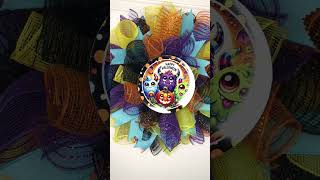 Mini Monster Wreath - Shorts - Halloween Wreath DIY - #hallwoeen @DavesWreaths