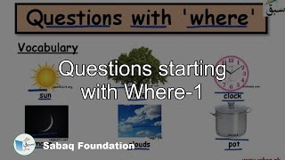 Questions starting with Where-1