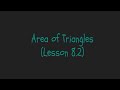 Exploring Area of Triangles