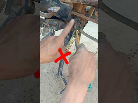 Splendor Main stand spring fitting|How to Change Stand spring Center Stand spring#shortvideo #viral