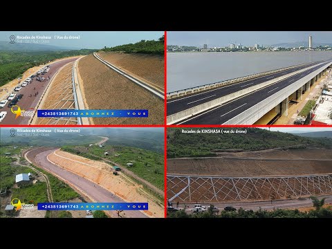 🔴 EXCLUSIF ( VUE DU DRONE) BIENTOT LE REVÊTEMENT EN BÉTON BITUMINEUX DES ROCADES DE KINSHASA