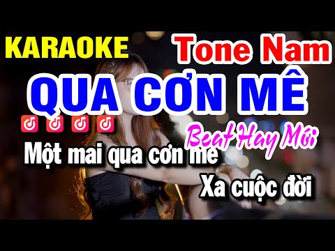 Karaoke Qua Cơn Mê (Dm) Nhạc Sống Tone Nam | Huỳnh Lê