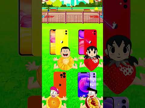 Em bé hoa quả chọn iphone #nobita #trending #doreamongame #viral #giaitri #funny