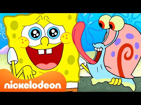 Bob Esponja | SpongeBob siendo un papá de caracol por 45 minutos seguidos 🐌 | Nickelodeon en Español