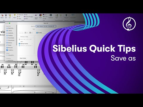 Sibelius Quick Tips: Using Save As