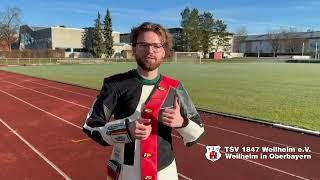 Europameister Maximilian Ulbrich unterstützt den TSV 1847 Weilheim