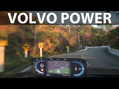 Volvo XC40 78 kWh AWD steep mountain climb stress test
