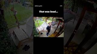 Was just having a look how the new gutter was handling the rain & got a bit of a shock #thunderstorm