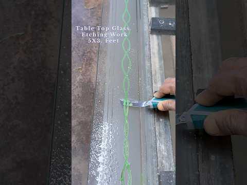 Table top etching #glasswork #etching
