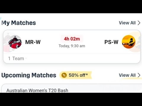 MRW vs PSW, Welcome back😊 Women's Big Bash , Renegades vs Scorchers , MR-W vs PS-W Dream11 Team