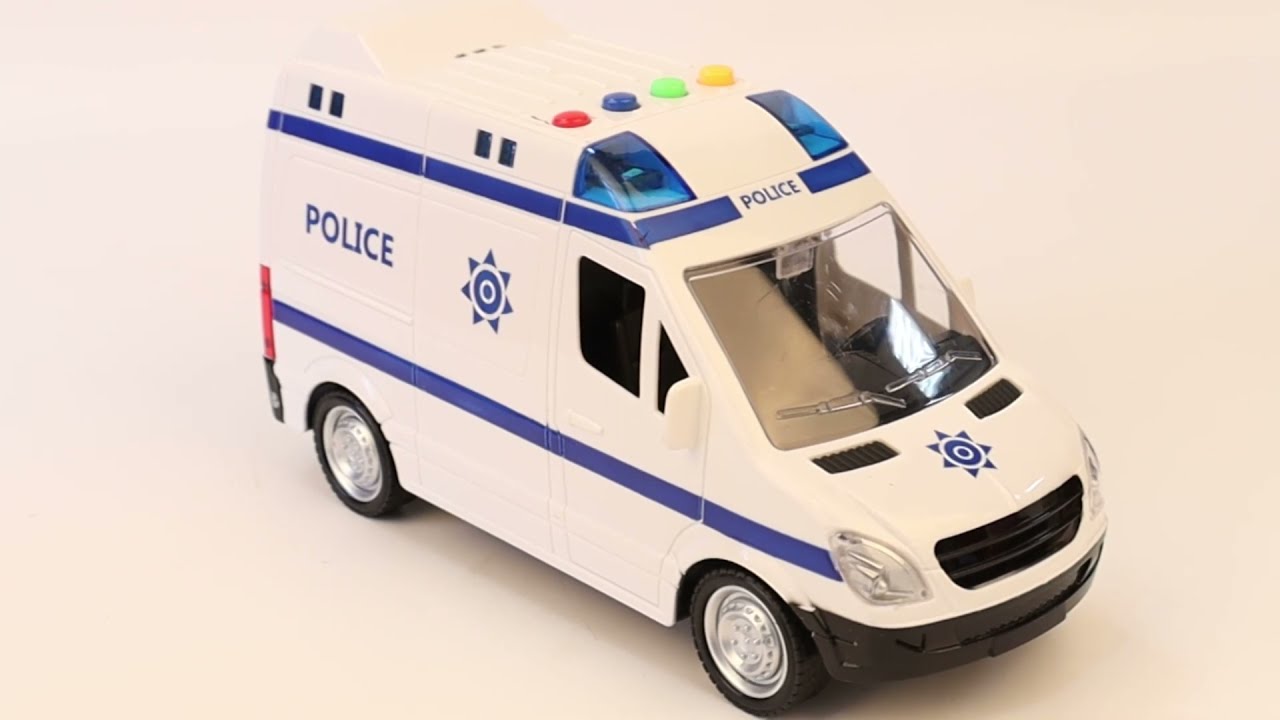Фургон Police инерционный световые звуковые эффекты 1:16 - видео Фургон Police инерционный световые звуковые эффекты 1:16 - видео