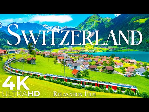 Switzerland (4K Ultra HD) - Scenic Train Ride through Nature & Old Villages - Relaxation Film