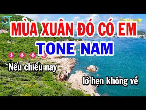 Karaoke Mùa Xuân Đó Có Em Tone Nam ( Em ) Nhạc Xuân Mới | Karaoke Tuấn Kiệt