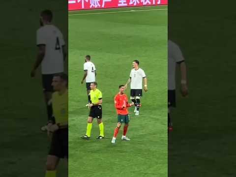 Ronaldo's reaction to Germany fans chanting Messi's name 🥶🐐