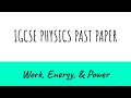 Energy Concepts and Calculations