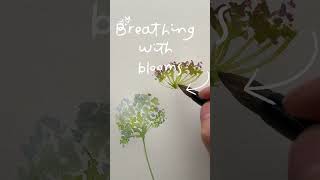 Loose Watercolor Wildflowers | A Calm Painting Session youtube shorts