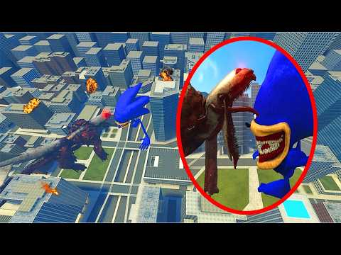 SHIN SONIC TAPES vs INFECTED SKY destruyen la ciudad !! | Garry's Mod Sandbox