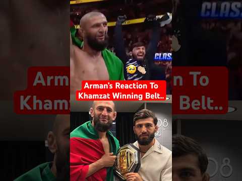 Khamzat’s Win Made Arman So Happy ❤️🥺 #ufc