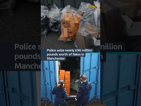 Largest haul of fake goods in UK history seized #itvnews #news #manchester