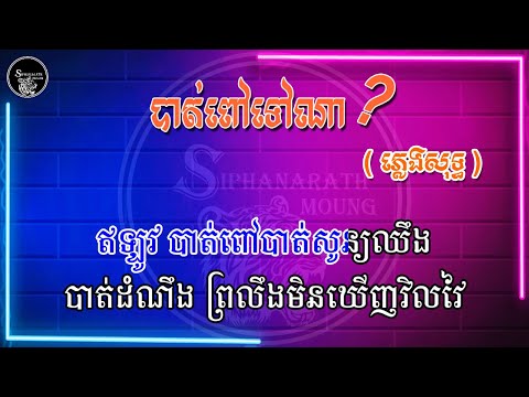បាត់ពៅទៅណា ( ភ្លេងសុទ្ធ ) 100%