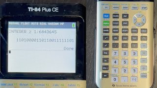 Decimal To Binary Converter Program TI-84 Plus CE