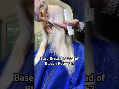 BASE BREAK INSEAD OF BLEACH RETOUCH? #bleach #hairhacks #purpleshampoo #hair #hairbleaching