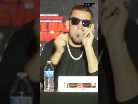 Nate diaz gets high as f*** during jorge masvidal press conference #shorts