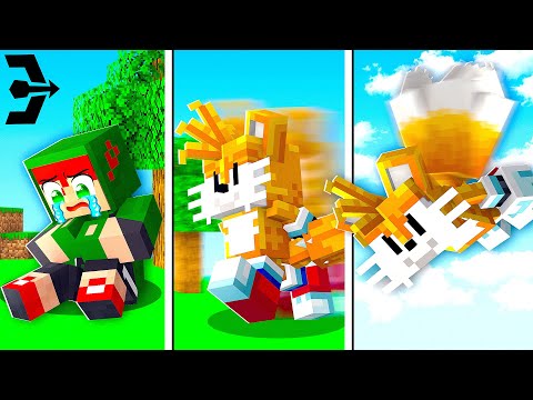 SOBREVIVENDO COMO TAILS POR 1 DIA NO MINECRAFT!! (Sonic)