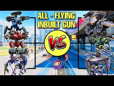 🔥 ALL FLYING ROBOTS INBUILT WEAPON COMPARISON! || WAR ROBOTS WR ||