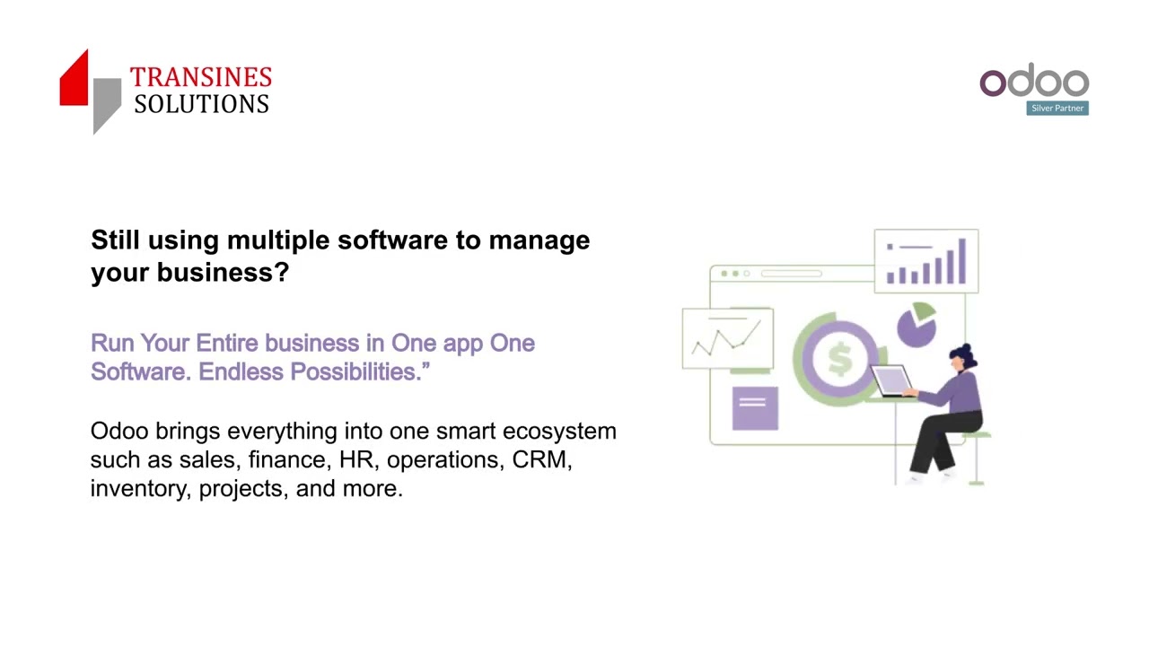 Automate Your Business Workflow with Odoo ERP |  Transines Solutions | 17.12.2025

Odoo ERP gives businesses everything they need in 2025: speed, automation, and full control. Odoo is a customizable and ...