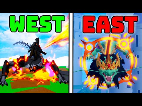 West Dragon Vs East Dragon in Blox Fruits...