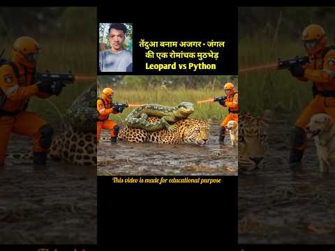 तेंदुआ बनाम अजगर - जंगल की एक रोमांचक मुठभेड़ | Leopard vs Python | Wildlife Education #trendingnow
