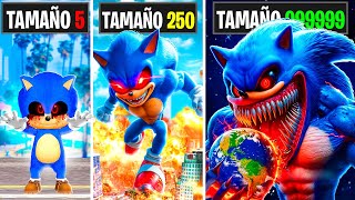 Del SONIC.EXE MAS PEQUEÑO al MAS GRANDE en GTA 5 !! (Sonic.exe mod)