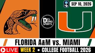 🔴 FLORIDA A&M VS MIAMI LIVE 🏈 College Football Week 2 | NCAAF Live Scoreboard & Play-by-Play