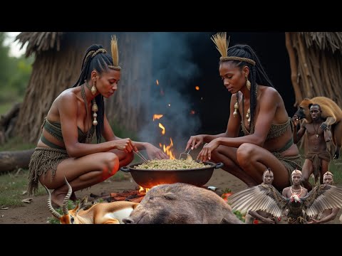 Discover Wild Prey Cooking with the Hadzabe Tribe | hunter life