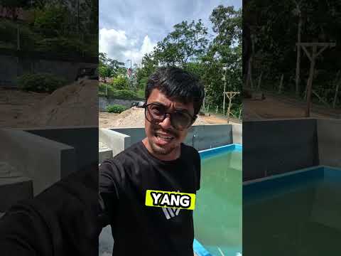 KOLAM TEPI TEBING #ILoveCivilEngineering #bahandanbinaan #construction #kolamrenang