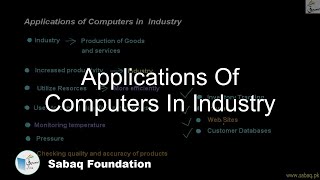Applications of Computers in  Industry