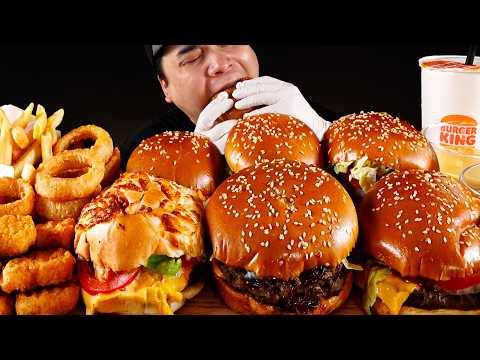 <strong>버거킹</strong> 햄버거 6가지와 사이드메뉴 먹방~!! Burger King hamburger, french fries