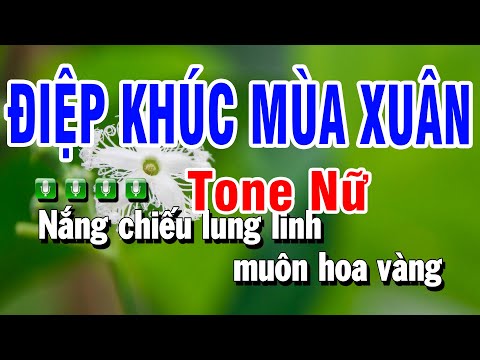 Karaoke Điệp Khúc Mùa Xuân Nhạc Sống Tone Nữ Edm | Huỳnh Anh