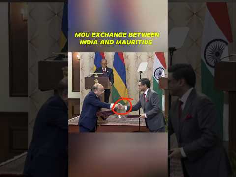 MOU EXCHANGE BETWEEN INDIA AND MAURITIUS #shorts